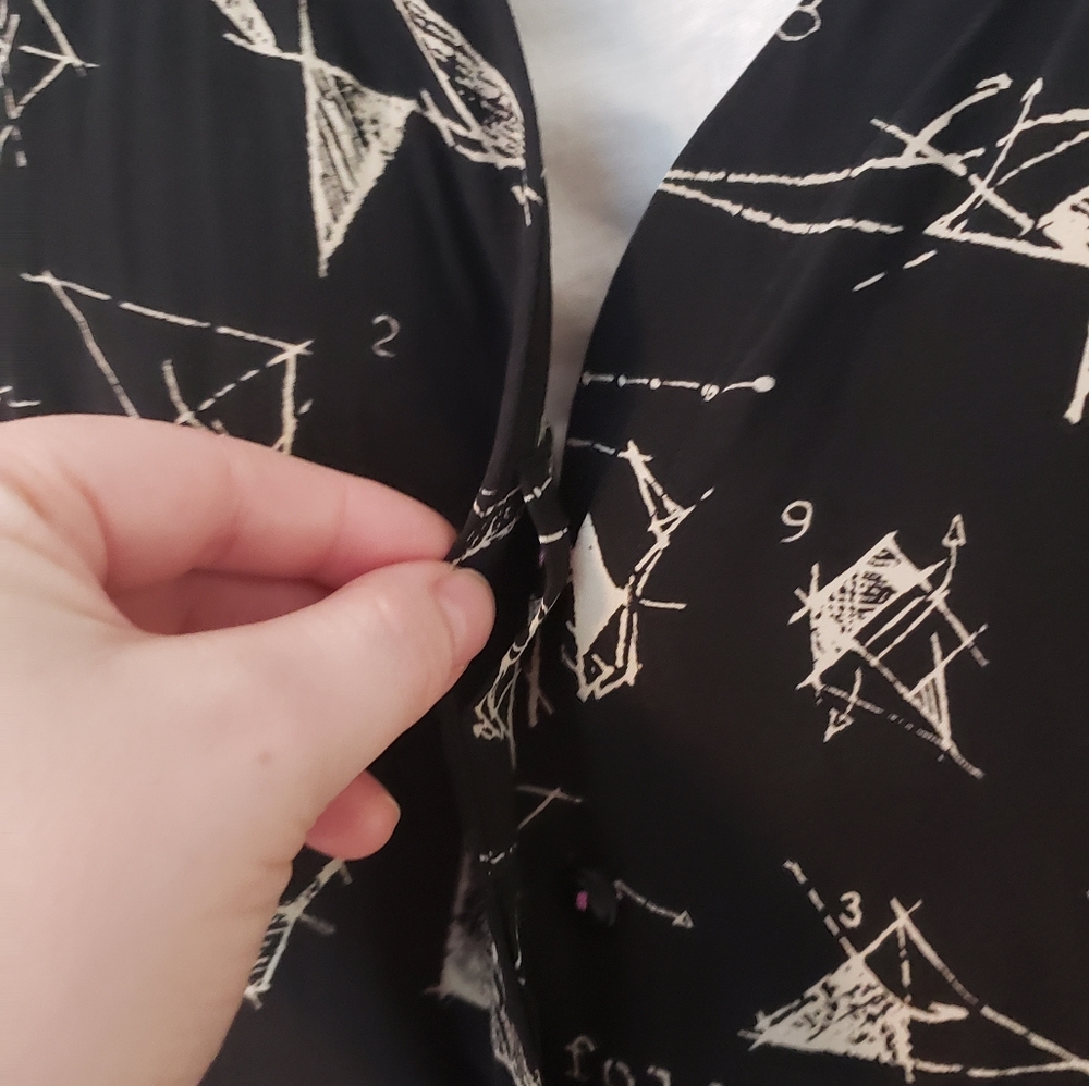 Silk origami print dress - Picture 10 of 12